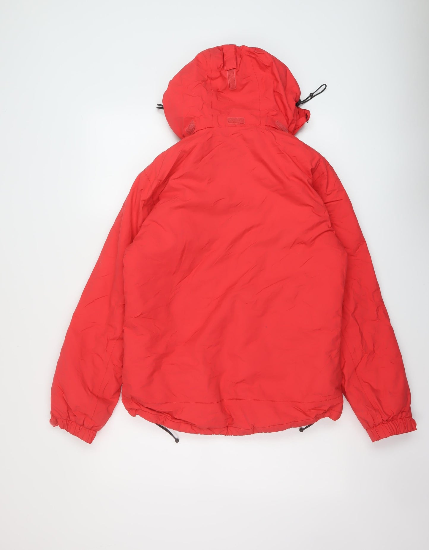 The Edge Womens Red Rain Coat Coat Size 12 Zip