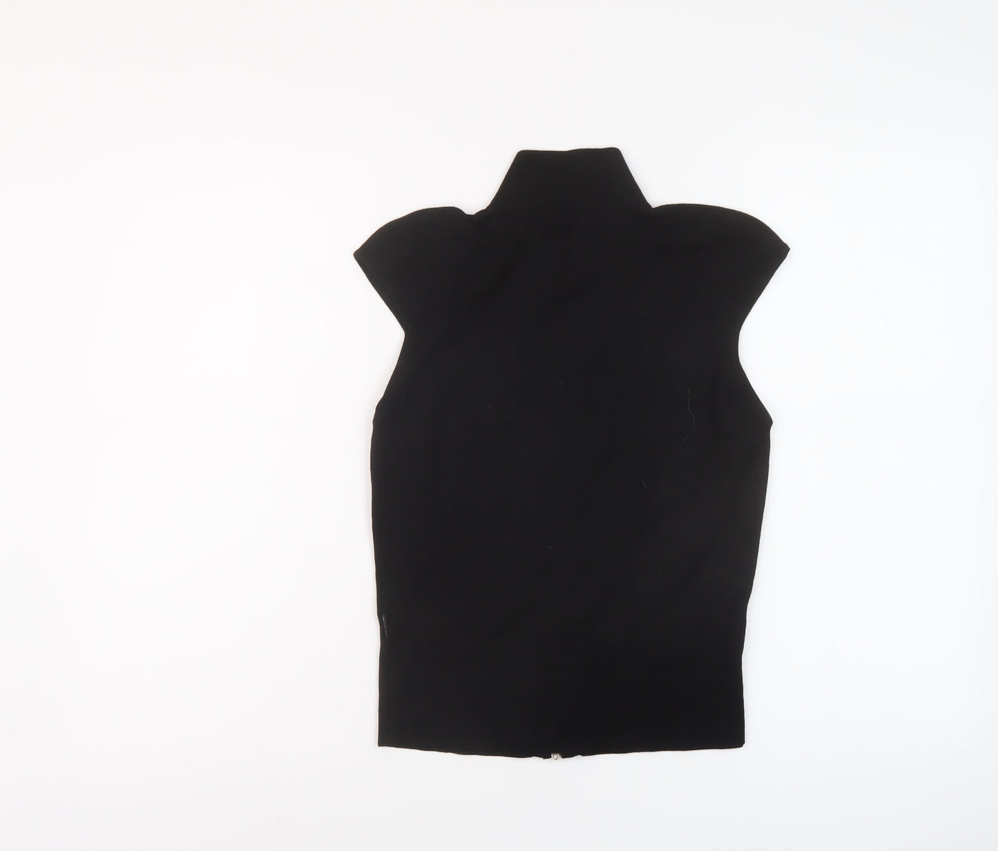 Sand Womens Black Mock Neck Viscose Full Zip Jumper Size L
