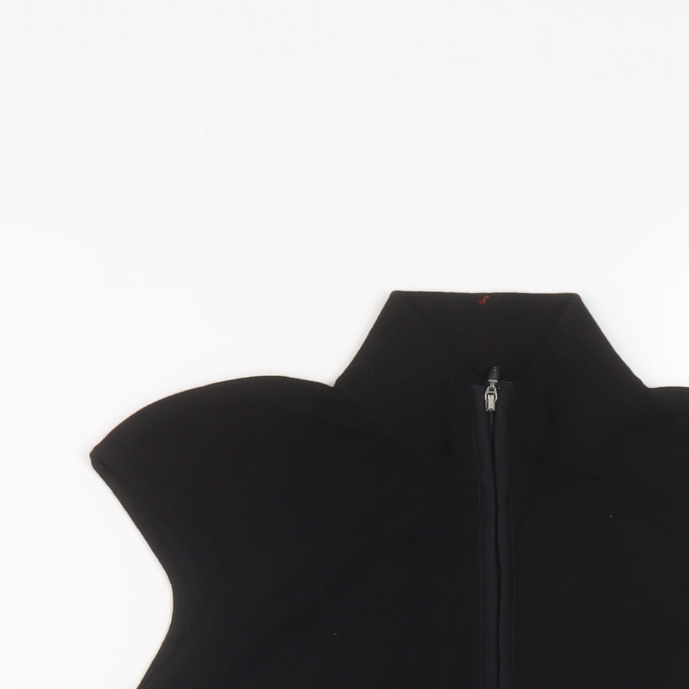 Sand Womens Black Mock Neck Viscose Full Zip Jumper Size L