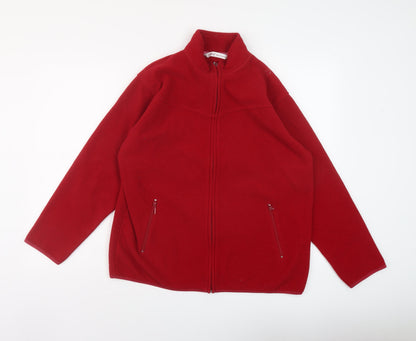 EWM Womens Red Jacket Size 14 Zip