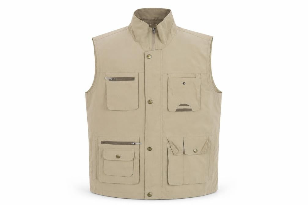 Mode Mille Mens Brown Gilet Jacket Size XL Zip