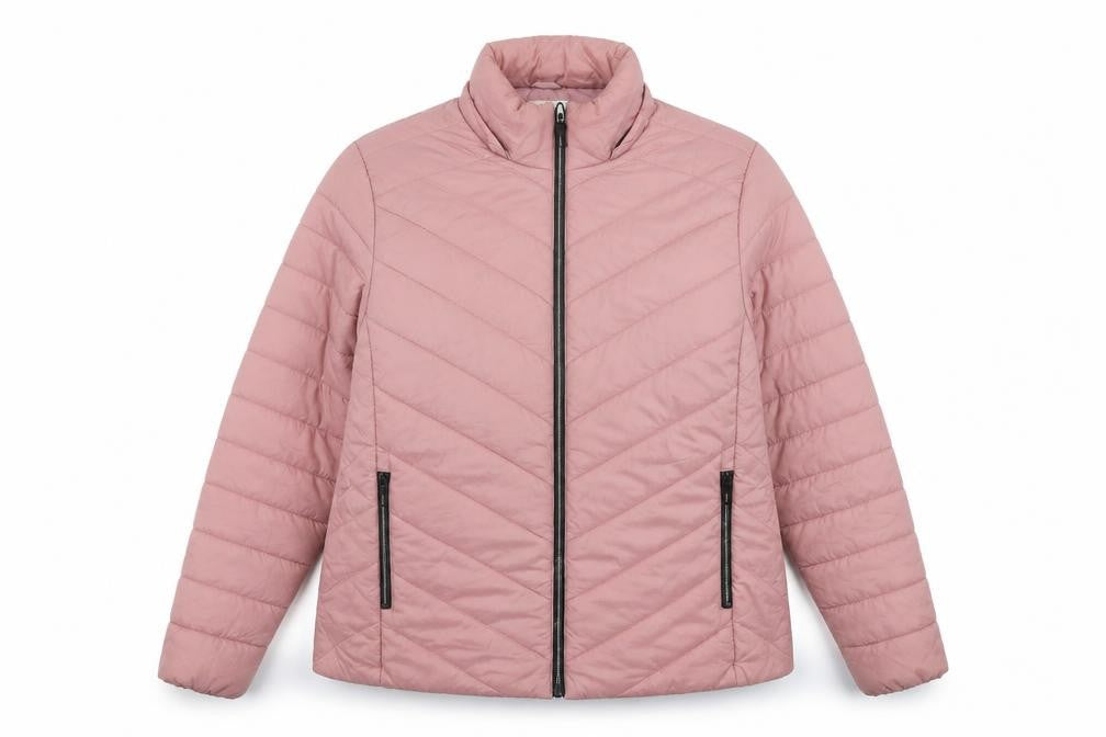 Oner Womens Pink Puffer Jacket Jacket Size 3XL Zip