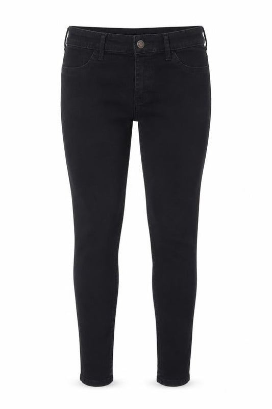 Hollister Womens Black Cotton Skinny Jeans Size 31 in L29 in Regular Button