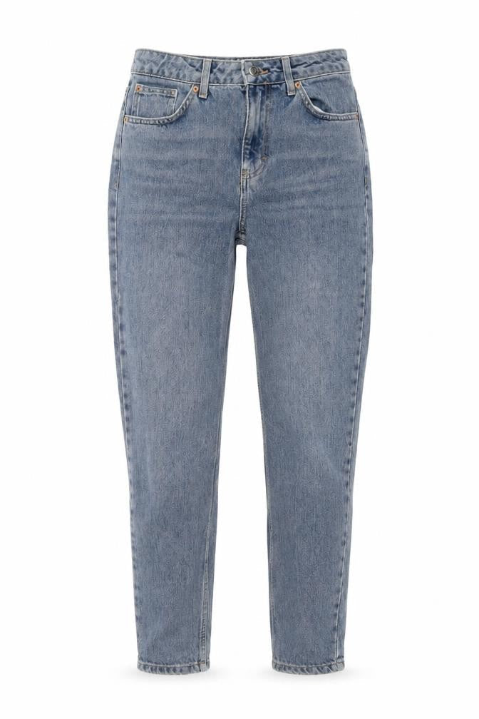 Topshop Womens Blue Cotton Mom Jeans Size 28 in L26 in Regular Button