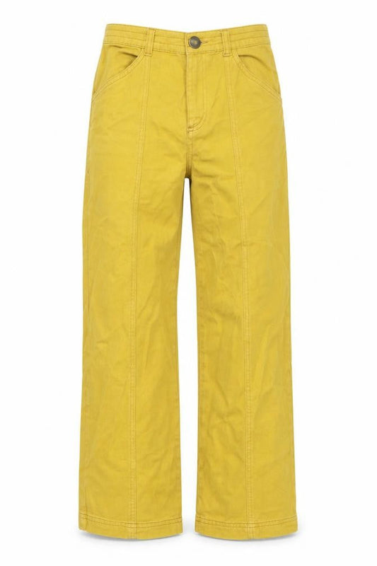 BDG Womens Yellow Cotton Wide-Leg Jeans Size 27 in L27 in Regular Zip