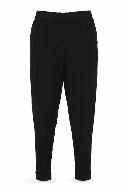 Divided by H&M Womens Black Viscose Trousers Size 12 L26 in Regular Drawstring
