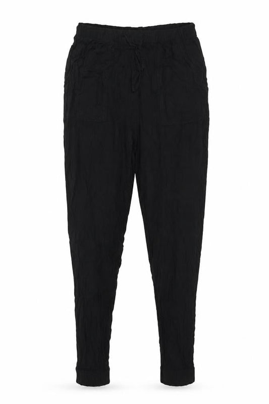 Divided by H&M Womens Black Viscose Trousers Size 12 L26 in Regular Drawstring