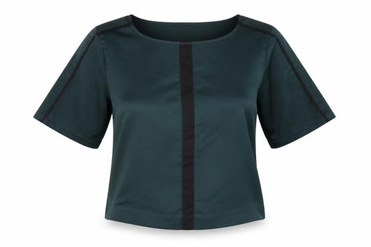 River Island Womens Green Polyester Basic Blouse Size 10 Round Neck