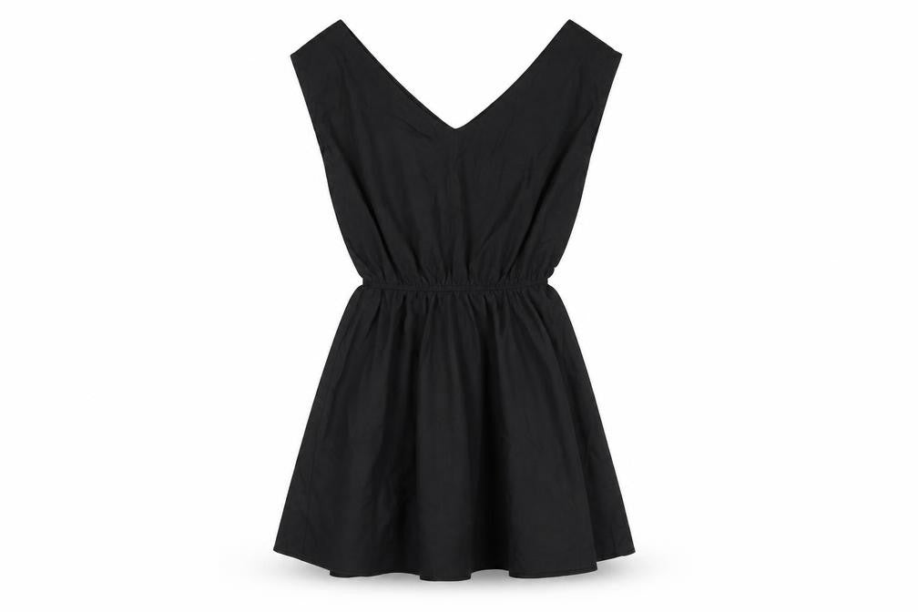 Kling Womens Black Polyester Mini Size 6 V-Neck Pullover