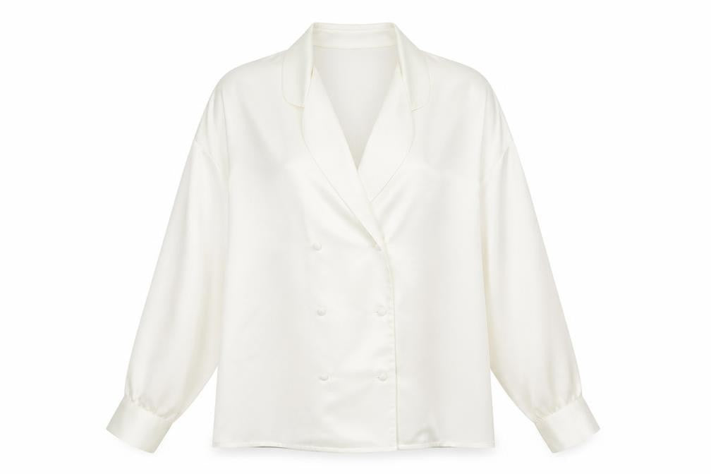 NEXT Womens Ivory Polyester Basic Blouse Size 12 Collared
