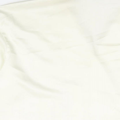 Next Womens Ivory Polyester Basic Blouse Size 12 Collared