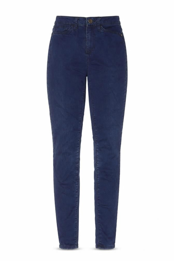 Marks & Spencer Womens Blue Cotton Skinny Jeans Size 8 L31 in Regular Zip