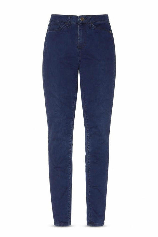 Marks & Spencer Womens Blue Cotton Skinny Jeans Size 8 L31 in Regular Zip