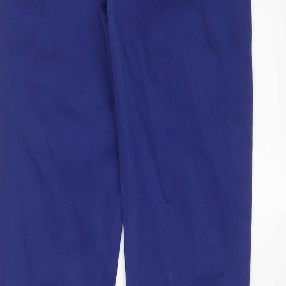 Marks and Spencer Womens Blue Cotton Skinny Jeans Size 6 L29 in Regular Zip