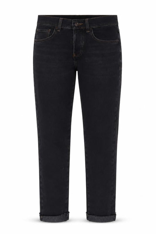COLLUSION Womens Black Cotton Straight Jeans Size 28 in L29 in Regular Zip
