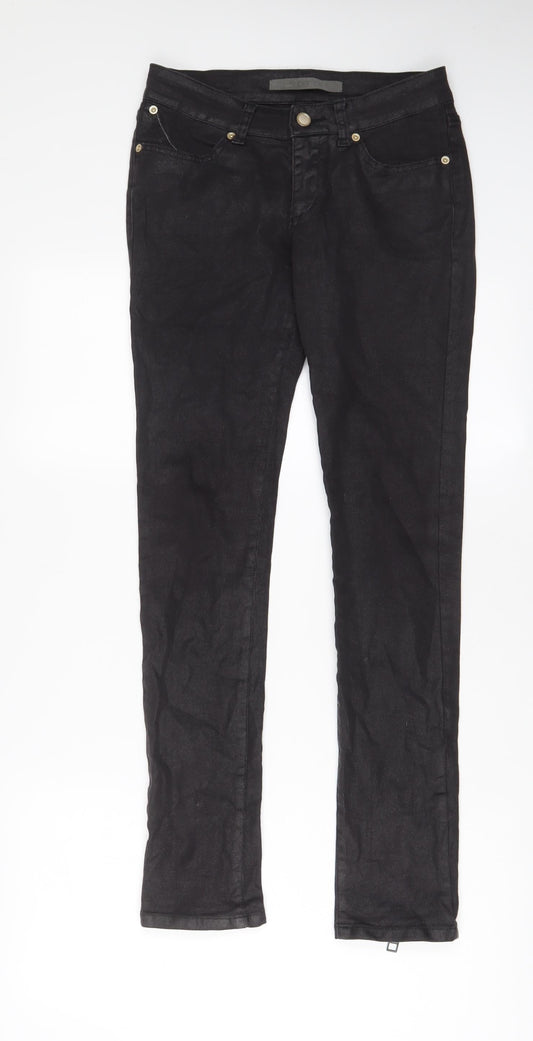 Superfine Womens Black Cotton Skinny Jeans Size 25 in L30 in Regular Zip