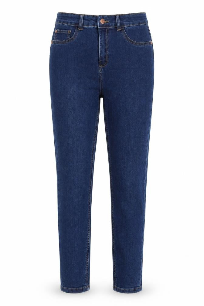 Denim & Co. Womens Blue Cotton Skinny Jeans Size 12 L28 in Regular Zip