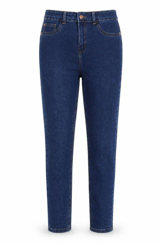 Denim & Co. Womens Blue Cotton Skinny Jeans Size 12 L28 in Regular Zip