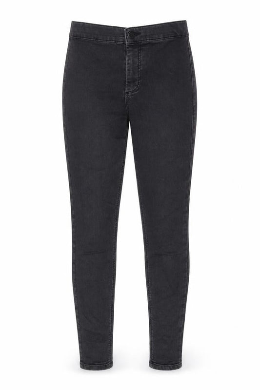 Topshop Womens Grey Cotton Skinny Jeans Size 26 in L32 in Regular Zip