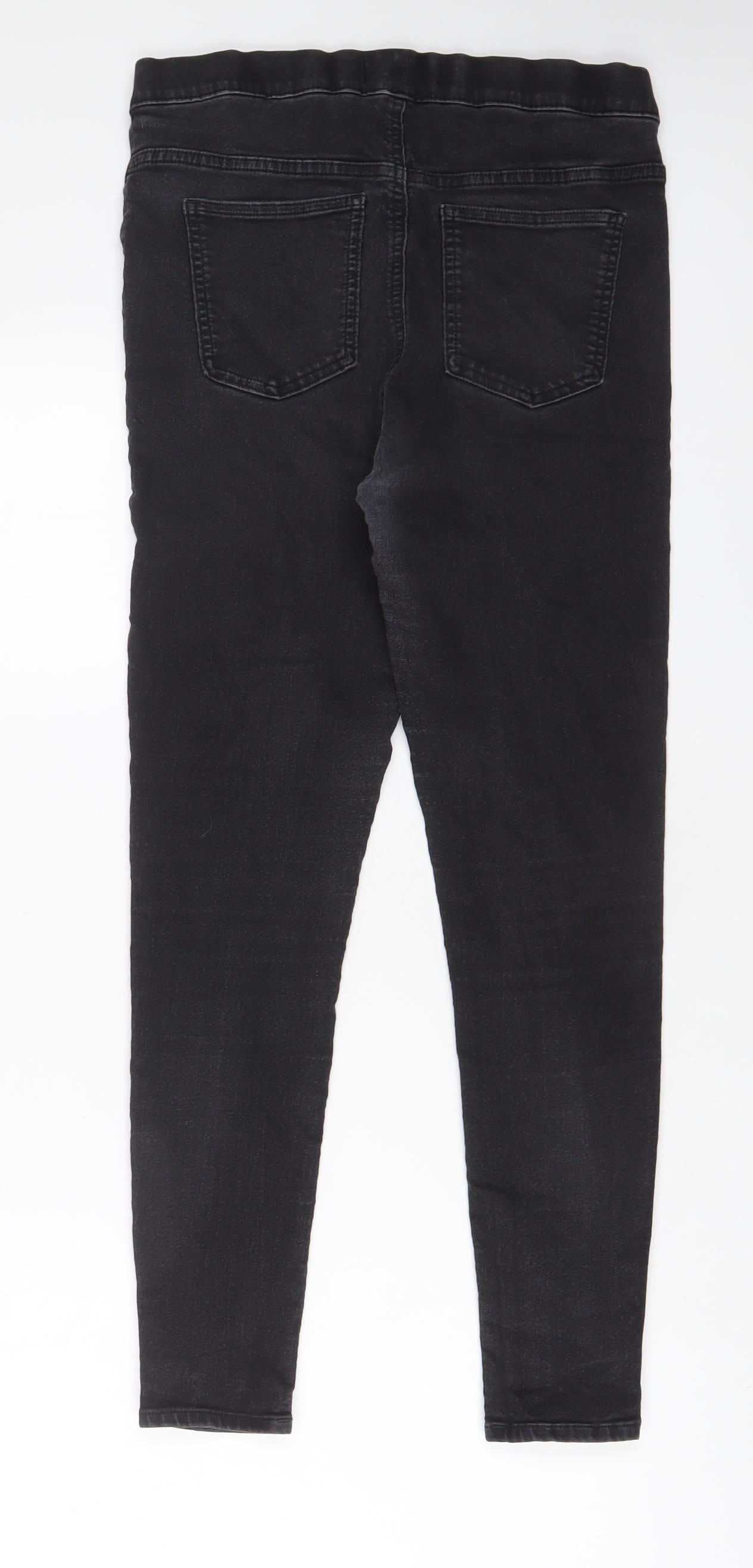 Marks and Spencer Womens Grey Cotton Jegging Jeans Size 12 L27 in Regular