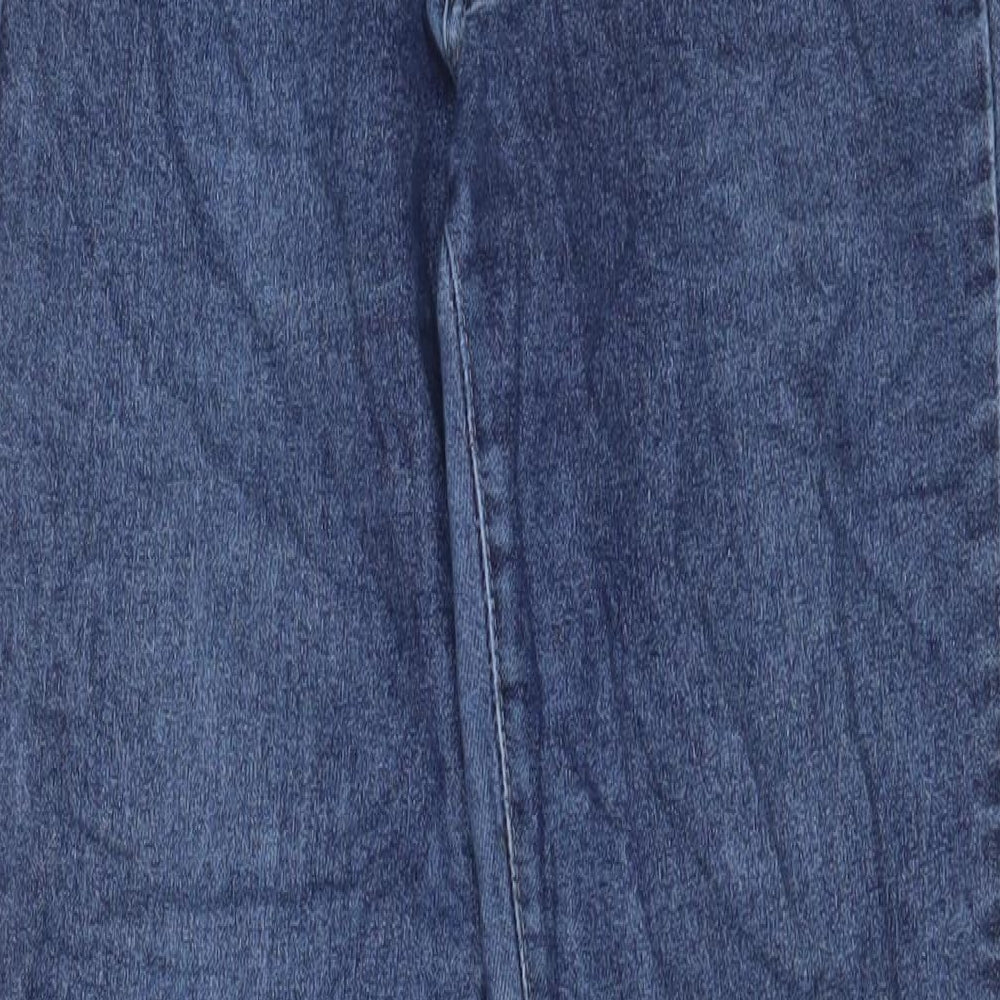 Angels Womens Blue Cotton Straight Jeans Size 26 in L32 in Regular Zip