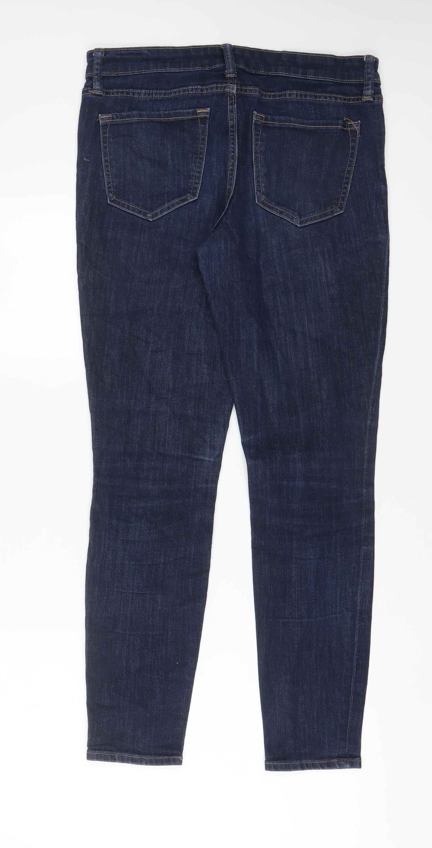 Gap Womens Blue Cotton Skinny Jeans Size 10 L29 in Regular Zip