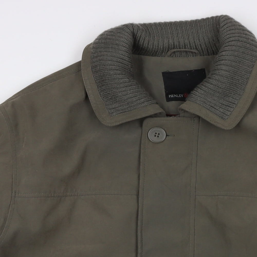 Henley & Knight Womens Green Jacket Size L Zip