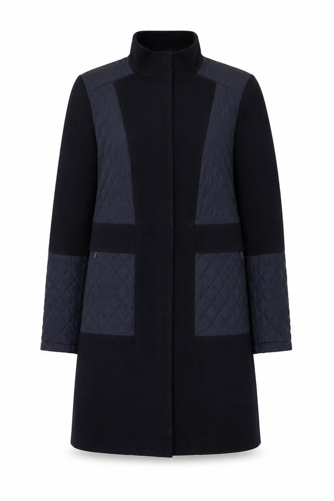 Marks & Spencer Womens Blue Pea Coat Coat Size 10 Zip