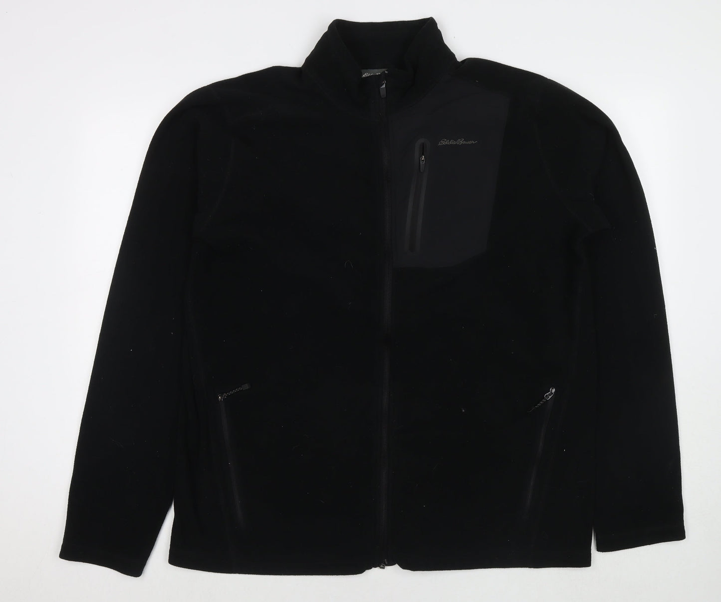 Eddie Bauer Mens Black Jacket Size XL Zip
