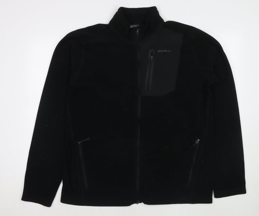 Eddie Bauer Mens Black Jacket Size XL Zip