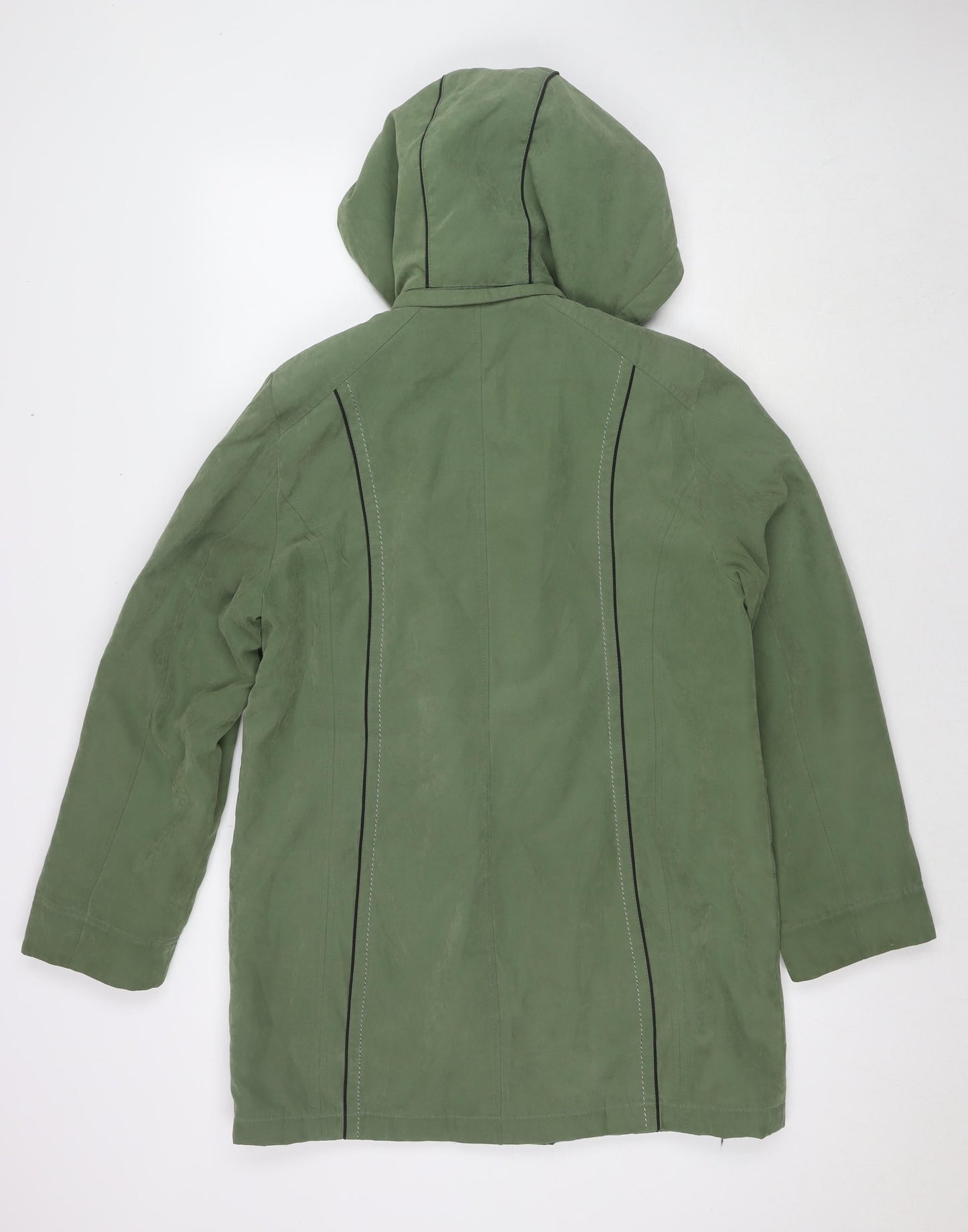 Anna Rose Womens Green Parka Jacket Size S Zip