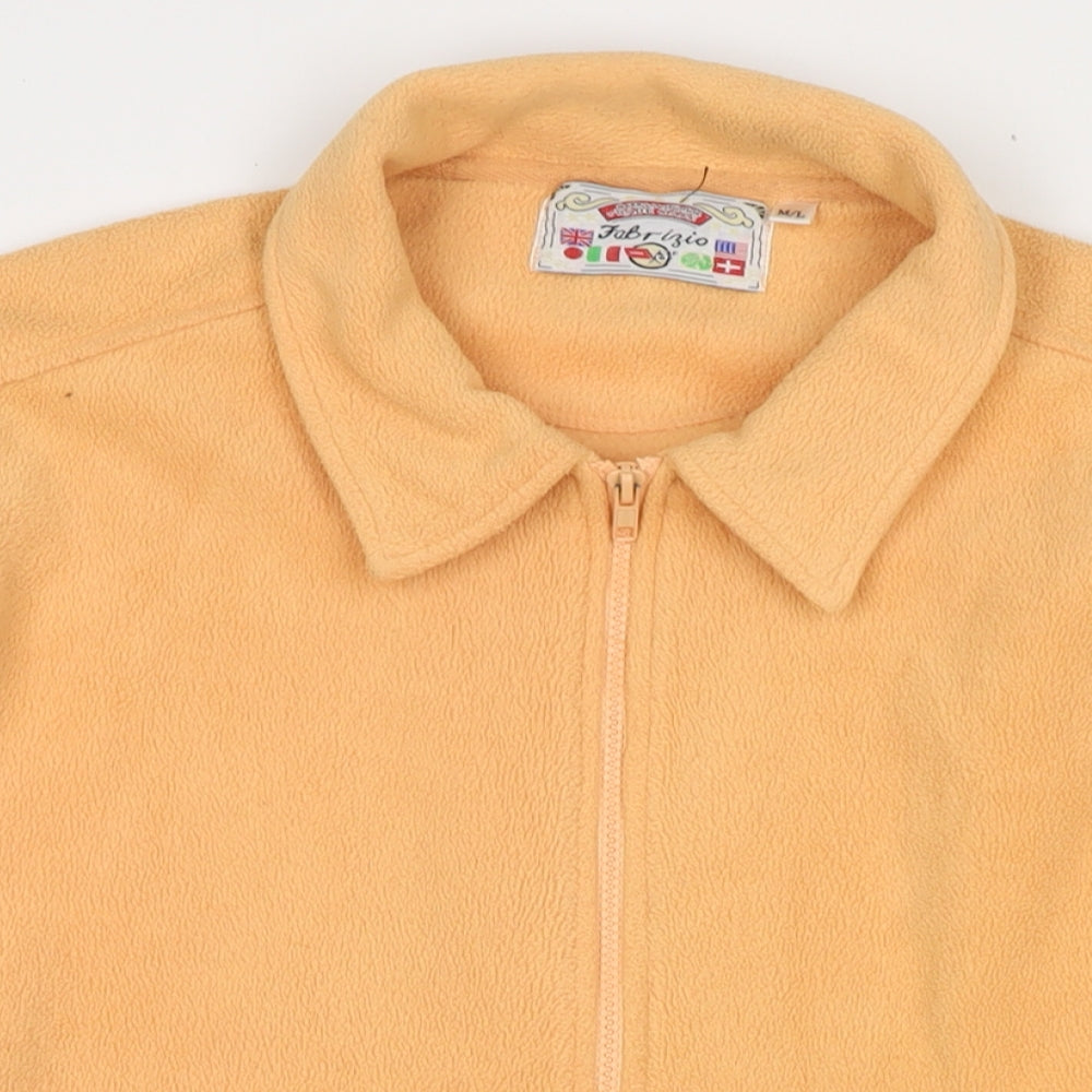 Fabrizio Womens Orange Jacket Size M Zip - Size M/L