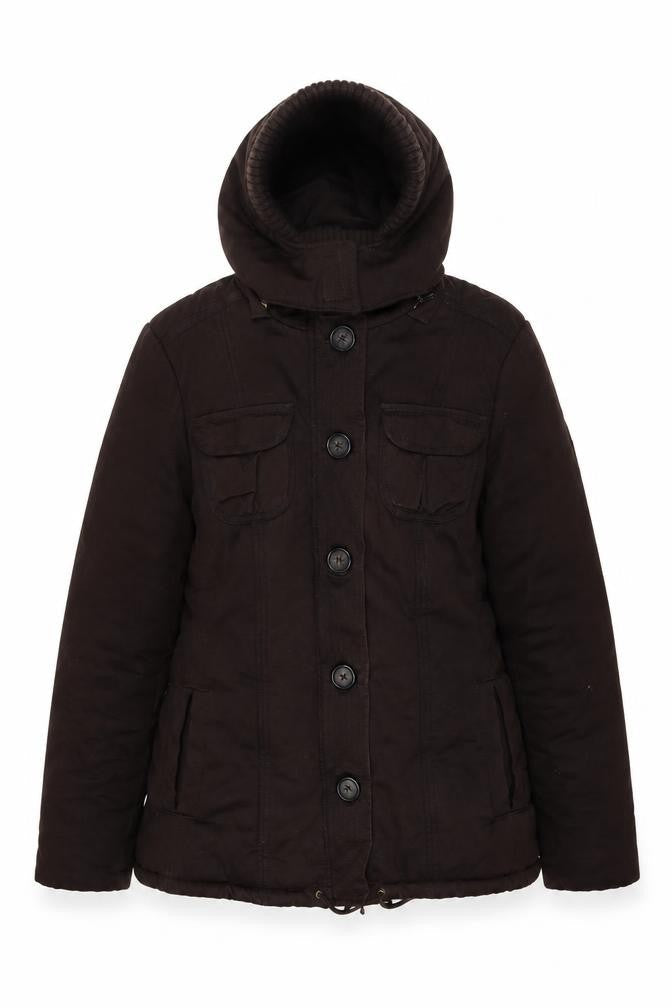 Zara Womens Brown Parka Jacket Size XL Zip