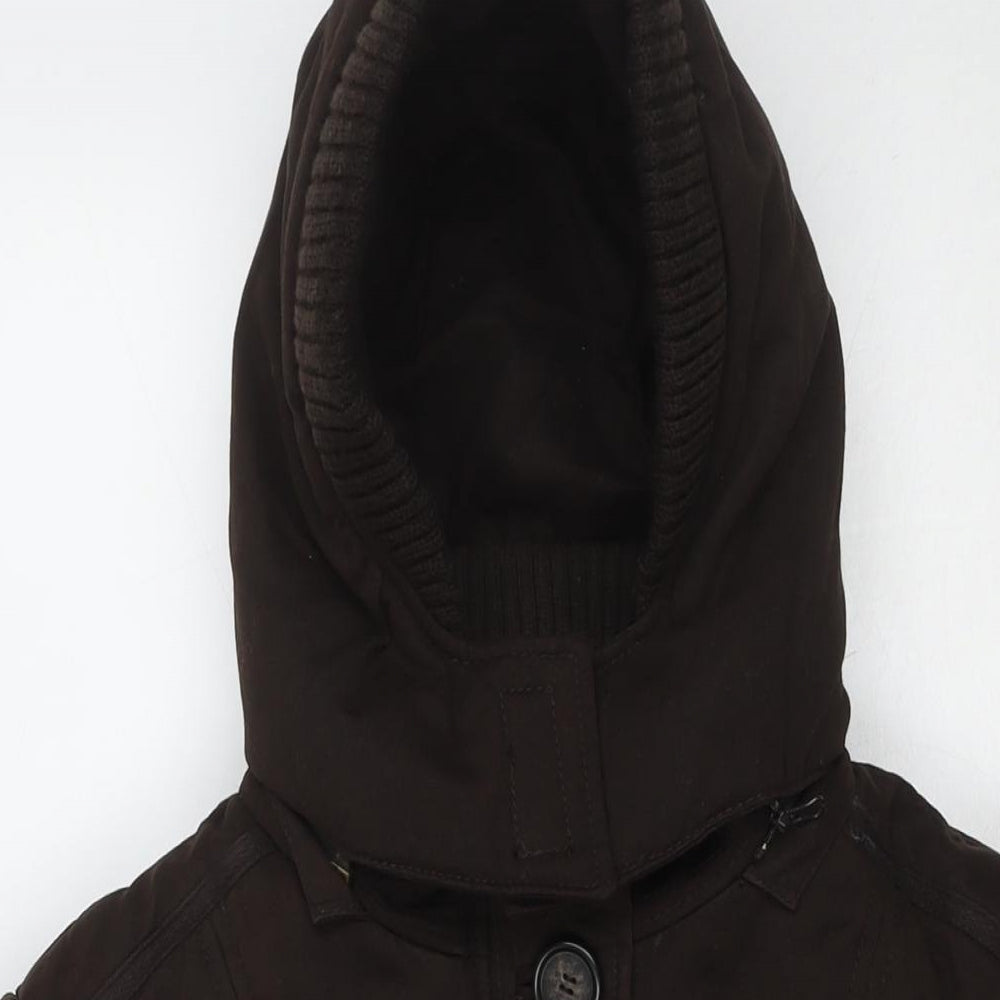 Zara Womens Brown Parka Jacket Size XL Zip