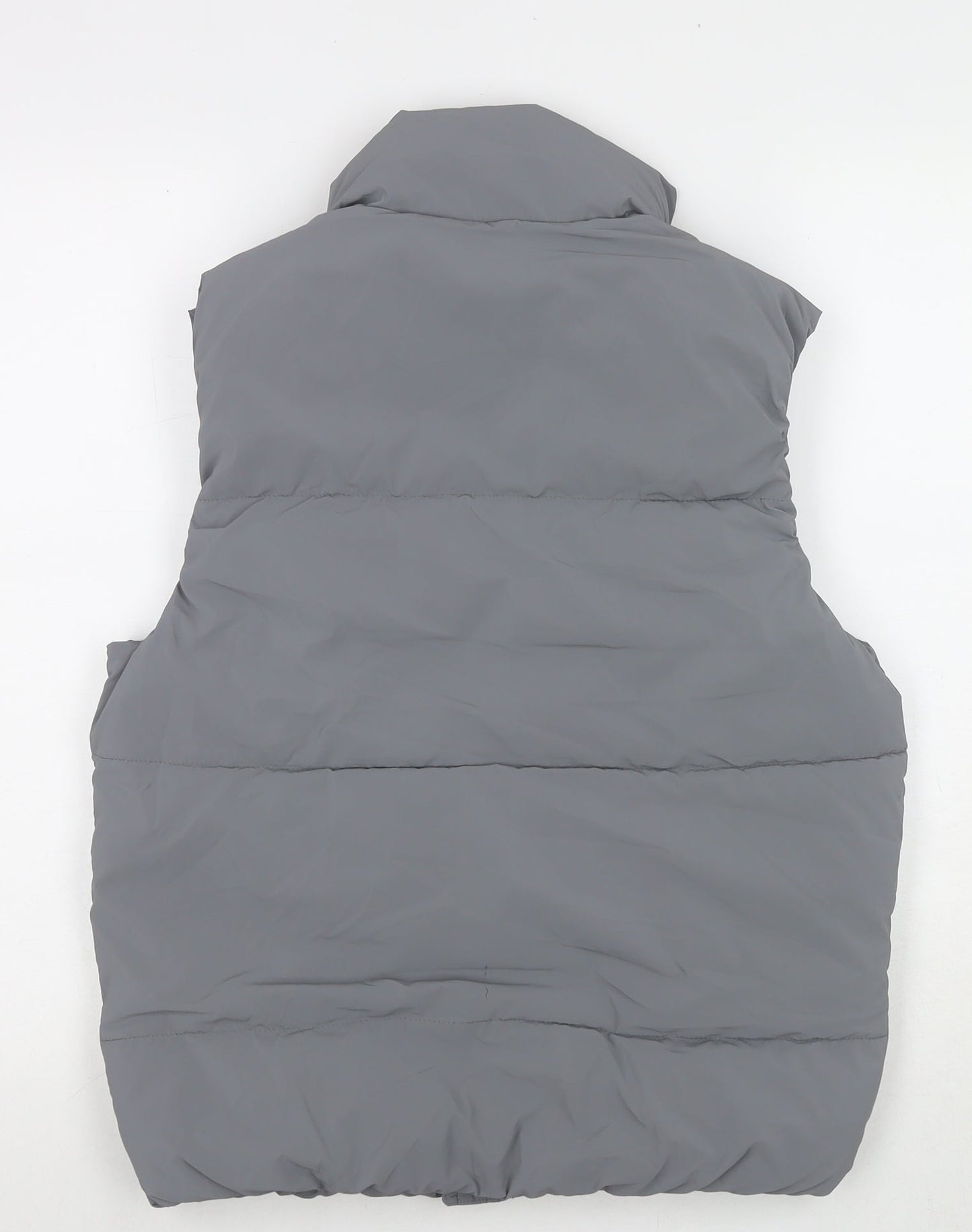 Sinsay Mens Grey Gilet Waistcoat Size XS Zip