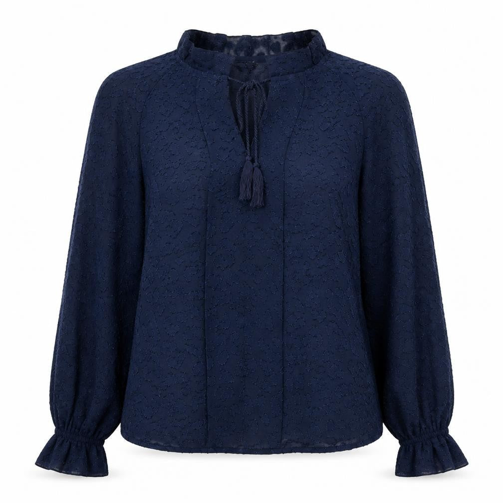 Marks & Spencer Womens Blue Polyester Basic Blouse Size 6 Round Neck