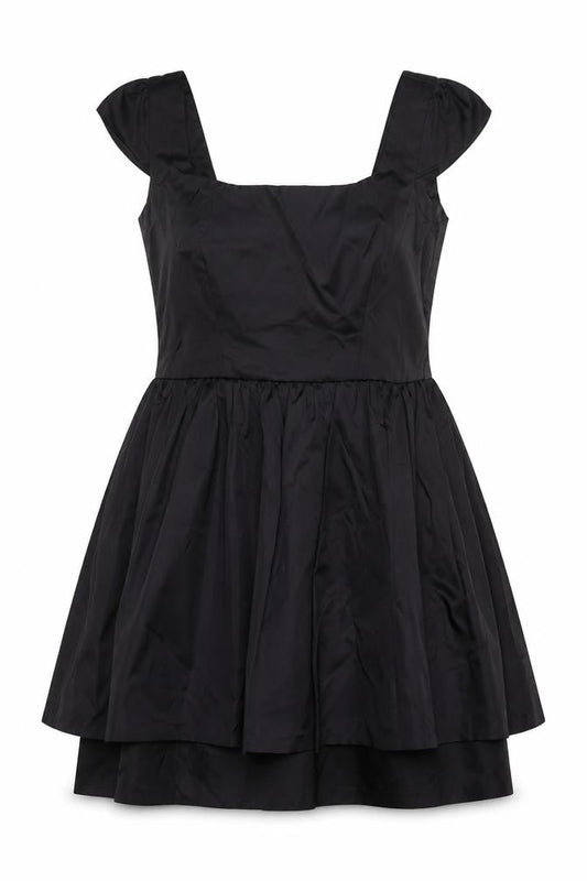Topshop Womens Black Polyester A-Line Size 14 Round Neck Zip