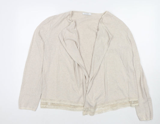 Marks and Spencer Womens Beige V-Neck Polyester Cape Jumper Size 12