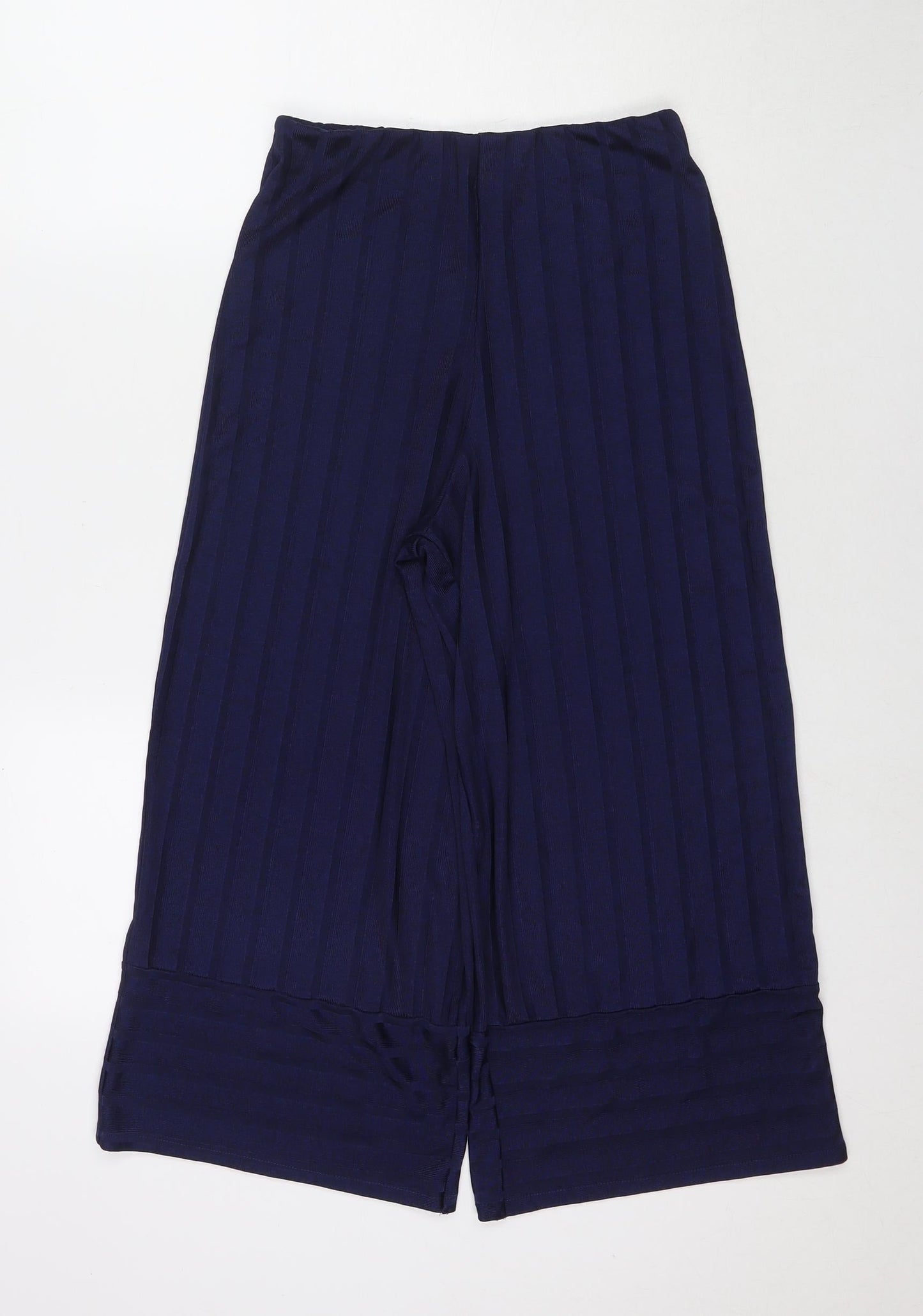 Zara Womens Blue Polyester Trousers Size S L21 in Regular