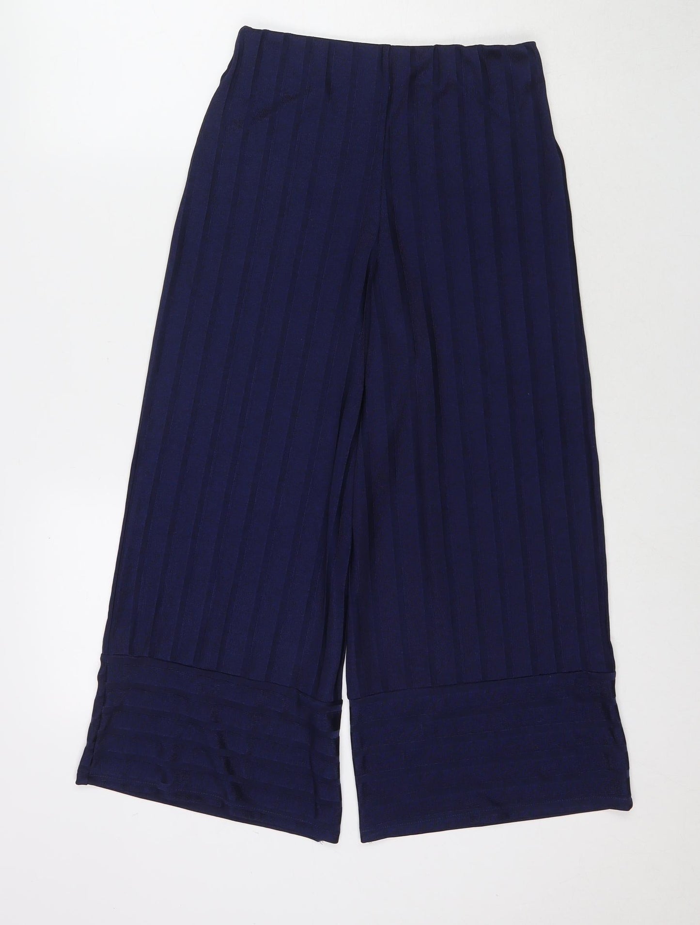 Zara Womens Blue Polyester Trousers Size S L21 in Regular