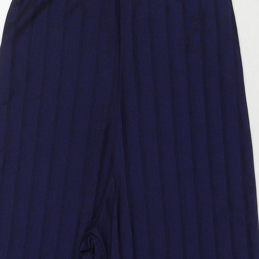 Zara Womens Blue Polyester Trousers Size S L21 in Regular