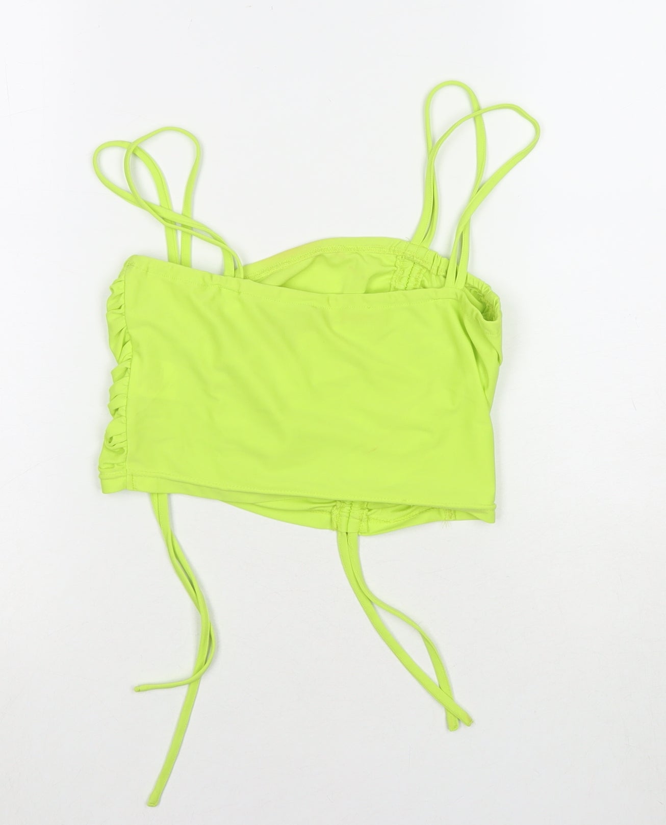 Love & Other Things Womens Green Polyester Cropped Tank Size S Square Neck
