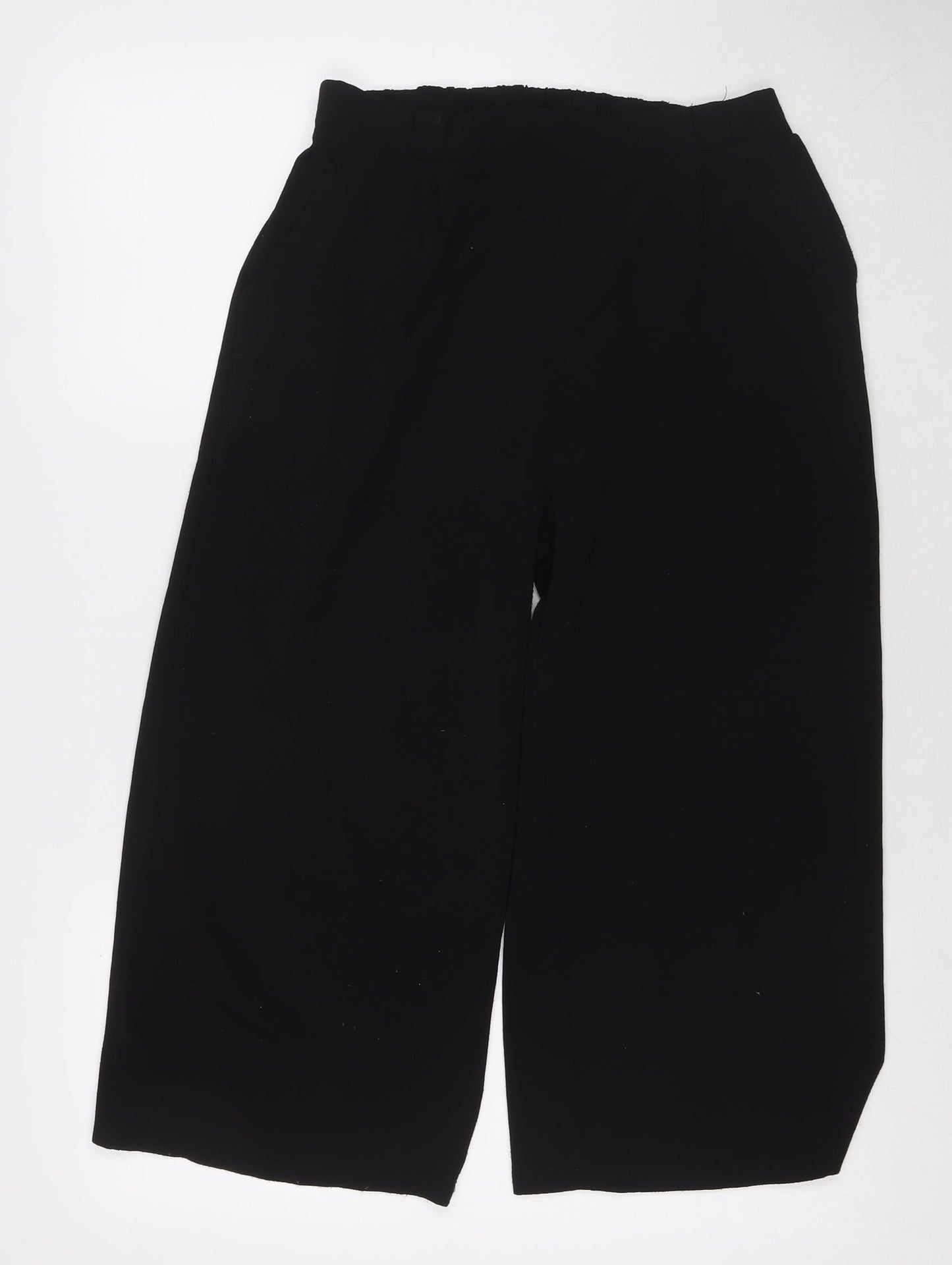 Quiz Womens Black Polyester Trousers Size 12 Regular