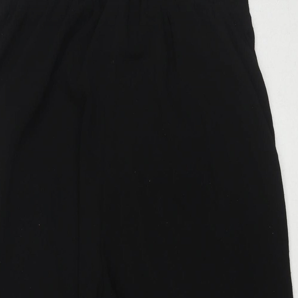 Quiz Womens Black Polyester Trousers Size 12 Regular