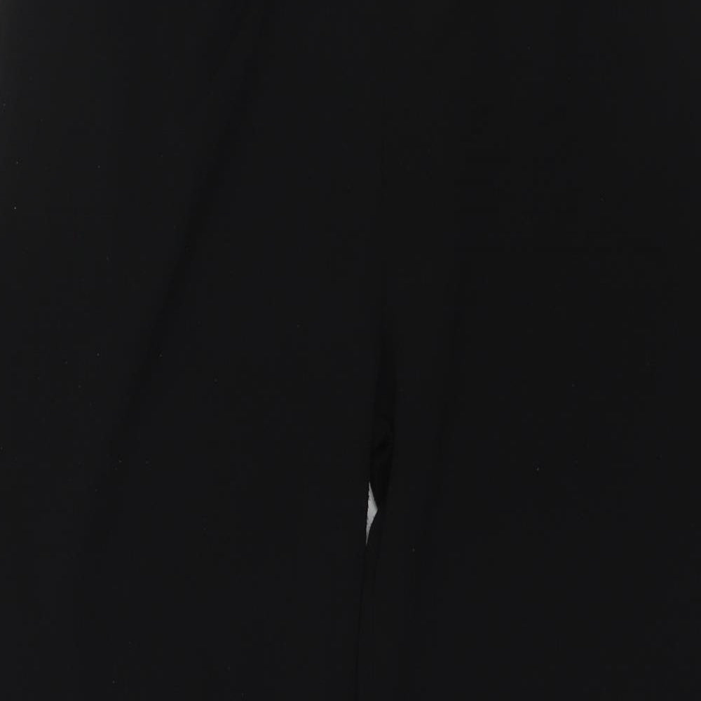 Quiz Womens Black Polyester Trousers Size 12 Regular