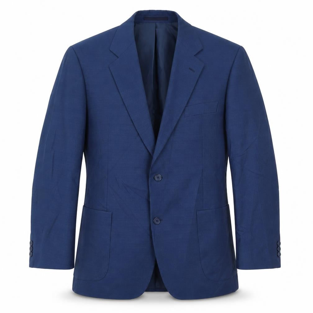 Gurteen Mens Blue Polyester Jacket Suit Jacket Size 42 Regular
