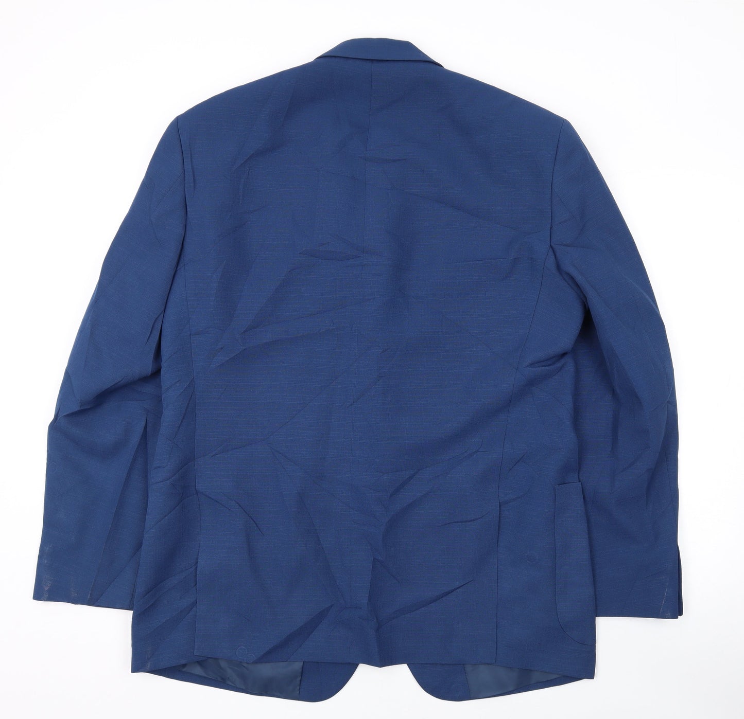 Gurteen Mens Blue Polyester Jacket Suit Jacket Size 42 Regular