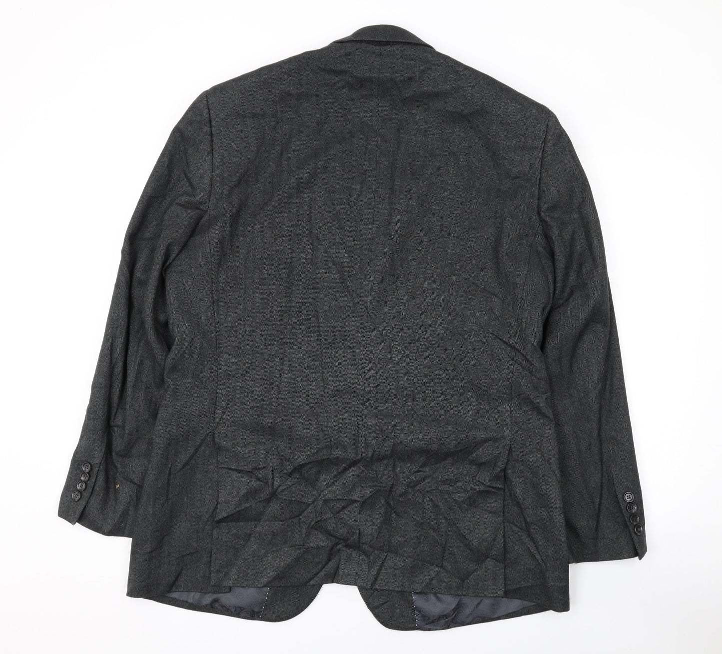 Greenwoods Mens Grey Polyester Jacket Suit Jacket Size 44 Regular