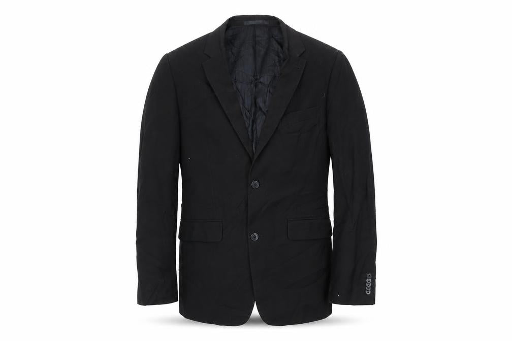 Ventuno Mens Black Polyester Jacket Suit Jacket Size 38 Regular