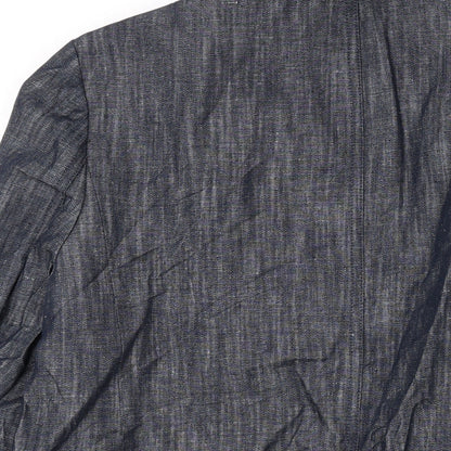 Marks & Spencer Womens Blue Jacket Blazer Size 14 Button